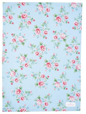 GreenGate [A] Tea towel Alma pale blue
