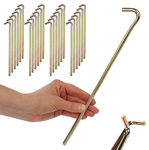 your GEAR 24 x Zelthering RS 300 stabile Ø 7 x 300mm Heringe Stahl Erdnagel Set