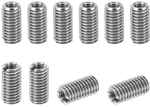 PATIKIL Thread Adapters Sleeve Reducing Nut, 10 Pcs M5*0.8 Male to M3*0.5 Female Repairing Insert Nut Screw Reducer Conversion Stainless Steel Fastener 10mm