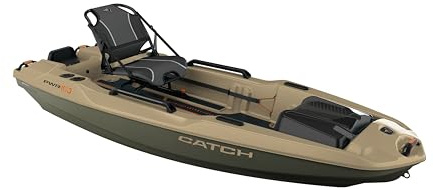 Pelican Catch PWR 100 - Sit-on-Top Fishing Kayak - Ergo360 Seating System - 10 ft - Light Kaki