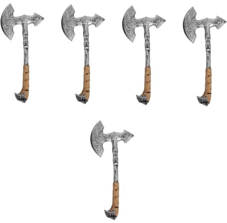 LIFKOME 5 Pièces d'halloween Accessoire Photo Haches D’Halloween Accessoire De Haches De Costume Axes De Farce Faux Accessoires De Haches Jouet De Haches à Main Plastique Dark Grey