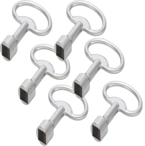 AHEJIOO 6 Stück Vierkantschlüssel, Heizungsentlüftungsschlüssel, Vierkantschlüssel, Entlüftungsschlüssel, Heizungsschlüssel, Entlüftungsschlüssel Für Heizkörper, Vierkantschlüssel 8mm