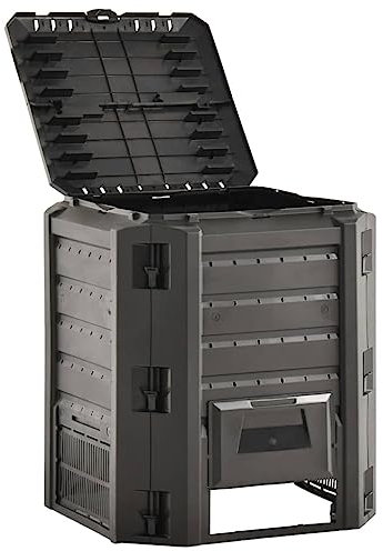 Kangmusi Kangmusi312272 - Compostiera da giardino, 380 l, colore: Nero