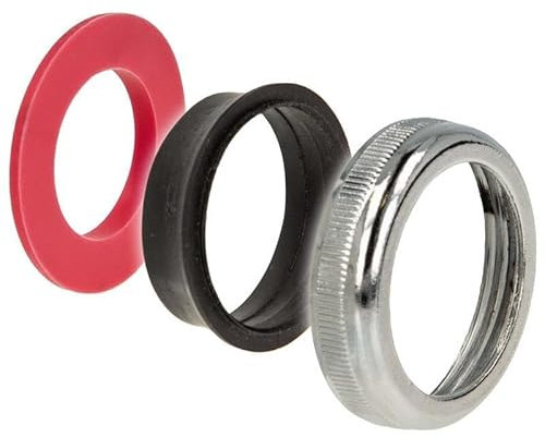 tecuro Tuerca moleteada – Juego completo de tuercas de conexión, cada una con una tuerca moleteada, junta cuña y junta plana, para sifones de lavabo de 1 1/4 pulgadas