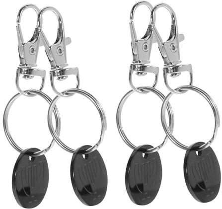 Didiseaon 4 pezzi Portachiavi Gettone per Della Zinco Ciondoli Pratici e Resistenti Facili Trasportare Ottimi per Chiavi