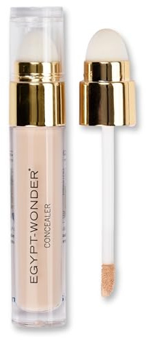 EGYPT-WONDER Correttore Liquido in Crema 5 ml – Correttore liquido con applicatore spugna – Nasconde occhiaie e imperfezioni – Con acido ialuronico e vitamina E