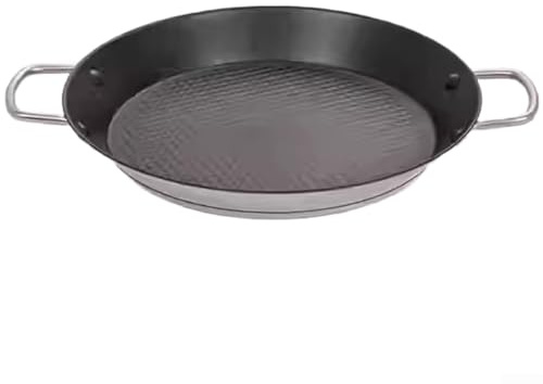 Sartén de costilla corta de carne de res comercial resistente, con diseño antiadherente de escamas de pescado, base reforzada para calefacción uniforme y asas ergonómicas (22 cm)