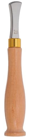 OSALADI Filo Piegatore per Pelle da Strumento Portatile Manico in Legno per Marcatura di Cuciture e Bordi in Pelle Utensile Manuale per Lavorazione Calzolaio e Fai da Te