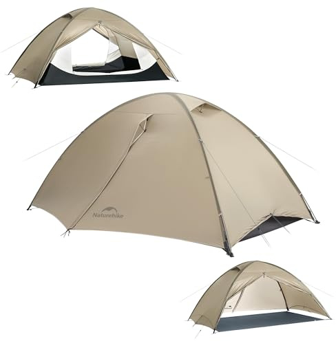 Naturehike Giling 2 Person Tent One-piece Quick Setup in 2 Minute 20D Nylon Hiking Backpacking 4 Season Lightweight PU 3000mm Tent for Bikepacking, Camping Outdoor and Cycling
