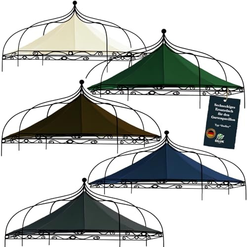 freigarten.de Toit de rechange pour pavillon Modena, à 6 angles, 320 cm, étanche, matériau : panama en PVC, souple, 370 g/m², ultra résistant, modèle 8