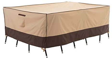 F&J Outdoors Housses pour Meubles de Jardin, imperméables, Protection pour Ensembles de mobilier, résistantes aux UV, Housses résistantes aux intempéries en été et Hiver, 244x162x80cm