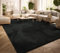 TT Home Teppich Wohnzimmer Kurzflor Anti-Rutsch Rückseite Einfarbiges Design Waschbar, Farbe: Schwarz, Größe:160x220 cm