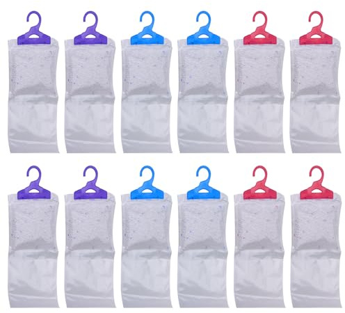 Set di 12 deumidificatori profumati da appendere, 210 g, granulato con sacchetto da 500 ml