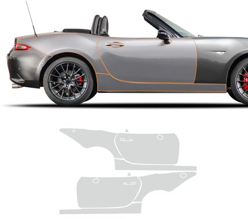 FDAIUN PPF lackskyddsfolie för Mazda MX-5 2016–2023 TPU skyddsfolie transparent dörrskål sidokjolar + fordonets tillbehör 8 stycken