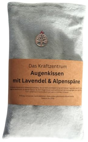 Generisch Augenkissen mit Lavendel & Alpenspäne – Handgenähtes Meditationskissen mit Leinsamenfüllung (Grün)