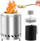 Vegena Tabletop Fire Pit, Smokeless Fire Pit with Stand, Mini Table Top Firepit, Portable Tabletop Firepit, Stainless Steel Small Fire Bowl Camping Stove for Camping Outdoor Patio Garden Picnic
