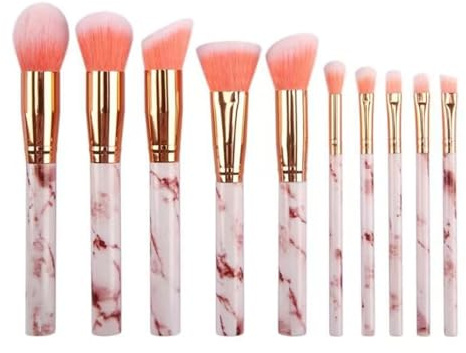 Yatrosynth Pennelli Trucco Pennelli Make Up 10Pz Set di Pennelli Trucco Professionale per Fondotinta Correttori in Polvere Ombretto Arrossito -Rosa