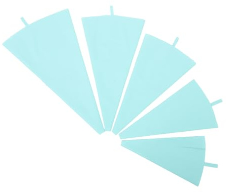 TOYANDONA Mangas Pasteleras Juego de 5 de Silicona Reutilizables y Soluciones Versátiles para Decorar Pasteles, Fácil Limpieza en Color Verde Claro para Repostería