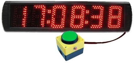 Reloj de cronometraje LED de 5 pulgadas for carreras, temporizador de gimnasio de 6 dígitos for eventos de running Uso en múltiples escenarios(Suit A)