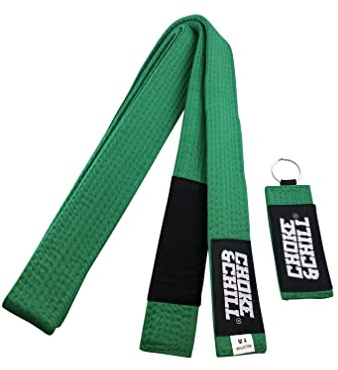 Choke&Chill BJJ Brazilian Jiu-Jitsu - Cintura con portachiavi (verde, M4 (260 cm)