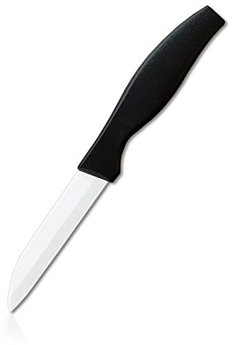vendify® Premium Keramikmesser extrem scharf 16,5 cm lang - Messer mit weißer Keramikklinge universal Küchenmesser Obst, Gemüse & Fleisch, Schälmesser aus Keramik