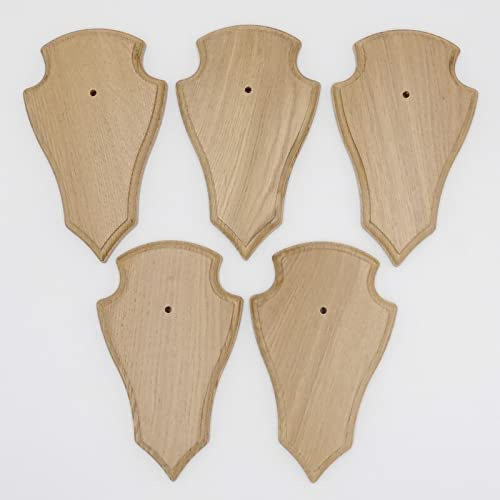 Generisch 5 carteles de trofeos REH en punta de roble claro pequeño AF 19 cm x 11 cm