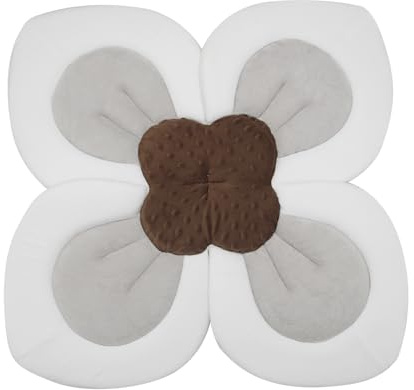 PandaEar Almohadilla de Baño para Bebés Recién Nacidos | Pétalos Suaves de Flor para Bañera de Fregadero, Esenciales para la Ducha (Gris)