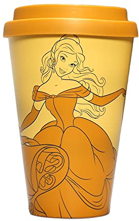 Half Moon Bay - Disney Beauty and The Beast Travel Mug -RPET Recycled - 400ml - Takeaway Coffee Cups Reusable - Leakproof Coffee Travel Mug - Tea Travel Mug Mug