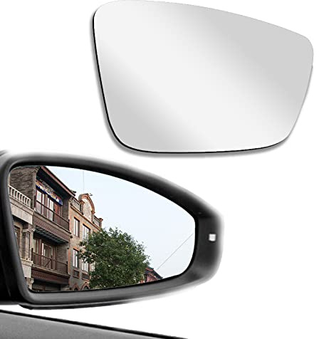 Passenger Right Side View Heated Mirror Glass Replacement for 2011 2012 2013 2014 2015 2016 2017 2018 Volkswagen VW Passat Jetta Beetle Side Mirror Glass With Rear Holder