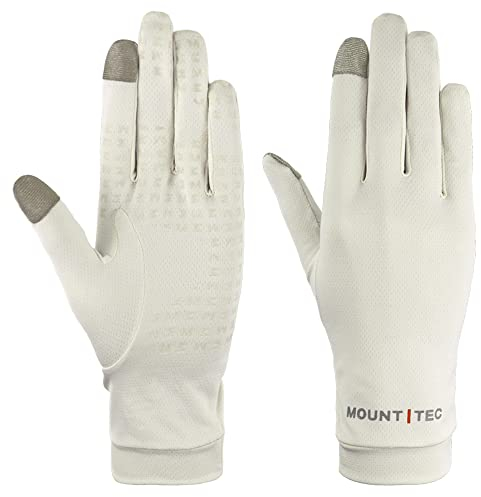 MOUNT TEC Non-Slip Outdoor Touchscreen Gloves UV Protective Sunblock Gloves UPF50+ Summer Sun Glove for Women Fishing Cycling Hiking Driving Kayaking (Beige,XL)