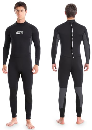 Wetsuit for Men, Mens Wetsuits Full Length Wetsuit, 3mm Neoprene Wet Suit Mens Wetsuit Wet Suits for Diving Snorkeling Swimming Surfing