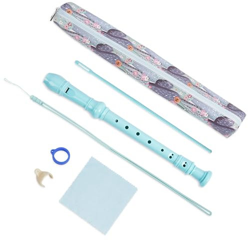 Czzmy Blockflöte für Kinder Anfänger Sopran Deutsche Griffweise, 8-Loch Flöte für Erwachsene(6-Kaktus)