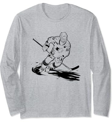 Eishockeyspieler Eissport Eishockeyfeld Langarmshirt