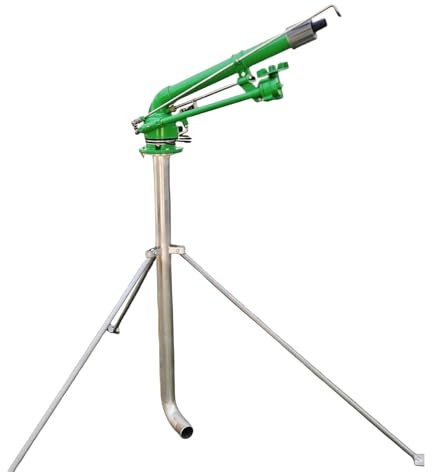 BAIYITONGDA 2 Impulse Impact Sprinkler with Tripod Farm Irrigation Sprinkler 360° Large-Area Watering Spray, for Farmland Irrigation,Dust Removal