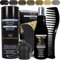 Fibras Capilares Salvathor Duran Kit Premium 25 g - Fibra Capilar + Aplicador + Peine Contorno + Peine de Volumen Pelo + Fijador Fibras Capilares (Negro)