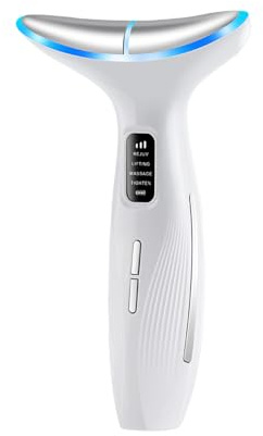 Dispositivo de reafirmación de cuello | Dispositivo de belleza LED con varilla de rodillo para tonificar y adelgazar efectivamente en casa para mujeres