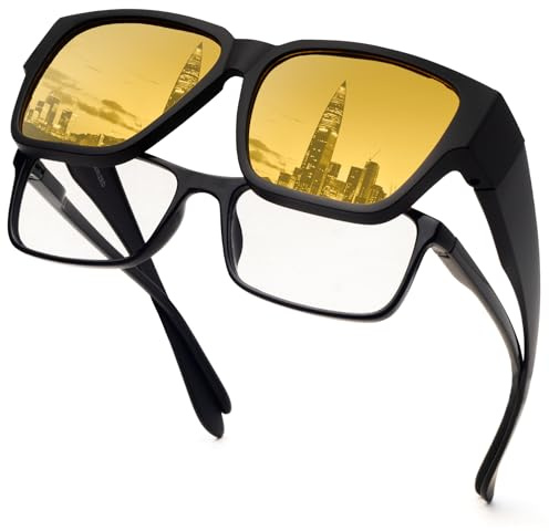 Face Shadow Surlunettes de Soleil Homme Polarisées, sur lunette, Cyclisme, Sport et Loisirs Protection UV400