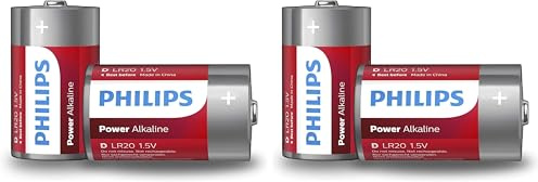 Philips Pilas D - LR20P2B - 2 Piezas (Paquete de 2)