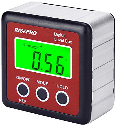 RISEPRO Digital Level Box Angle Gauge Protractor Inclinometer Bevel Box with Magnet Base & Large LCD Backlight, Calculating for Carpentry, Building, Masonry, Automobile
