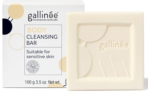 Gallinée - Soap-Free Cleansing Bar - Award-Winning Soap - With Prebiotics & Lactic Acid - Multi-use as a Body Soap or Face Cleanser - Dermatologically Tested & Made in France - 100g