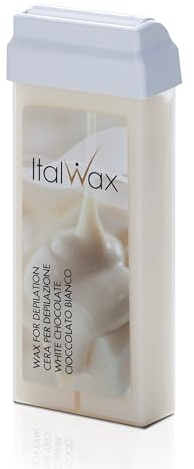 Italwax Lot de 12 cartouches de cire roll-on Classic - 100 ml - Formule Chocolat Blanc - Doux pour tous types de peaux - Pour un usage professionnel et à domicile