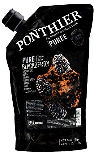 Food-United BROMBEEREN PÜREE Frucht-Püree von Ponthier 12x 1KG Smoothie-Bowl-Sorbet-Quark-Gelée-Müsli-Topping ohne Zusätze höchste Qualität ausgewählter Früchte