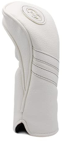 ProActive Sports Vintage Golfschlägerhauben für Fairwayhölzer, 5 Holzschlägerhaube, klassische Lederoptik, Weiß/Weiß
