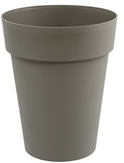 Pot de fleur rond Toscane Ø 44 x H.53 cm - Taupe - Eda