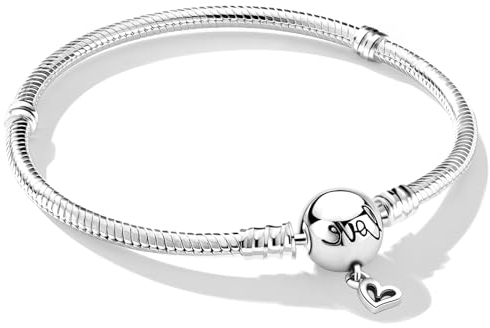 Jokmeo Damen-Armband aus 925 Sterlingsilber, Moments-Schlangen-Gliederarmband für Pandora, kompatibel mit Charm-Anhängern, passend für Frauen und Mädchen(7.5 in/19CM)