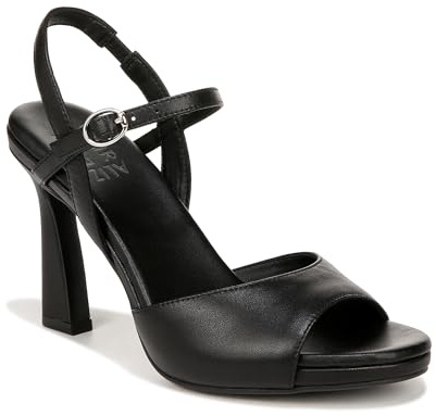 Naturalizer Womens Lala High Heel Dress Sandal Black Leather 8.5 W
