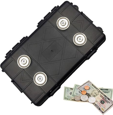 Magnetische Schlüsselbox – Schlüsselhalter Magnetbox, magnetischer Schlüsselhalter Auto | Mehrzweck-Schlüsselverstecker unter dem Auto, tragbare Schlüsselbox mit Polsterung, leichter