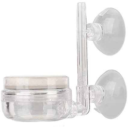 Aquarium Bubble Stone Diffuser,Low Pressure Transparent Glass Fish Tank Oxygen Refiner Aquarium Plants CO2 Diffuser with Integrated Bubble Counter for Dissolved Oxygen