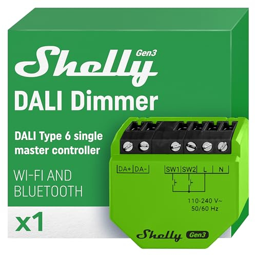 Shelly DALI Dimmer Gen3 Relais LED Lichtcontroller Unterputz