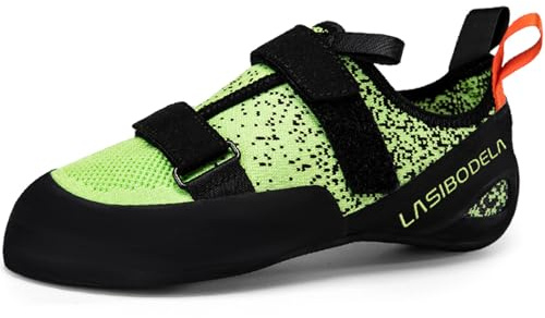 PENXZT Mens Rock Climbing Shoes Indoor Outdoor Bouldering Sneakers Lightweight Breathable Non-Slip for Beginners Gym,B,10 UK